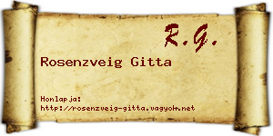 Rosenzveig Gitta névjegykártya